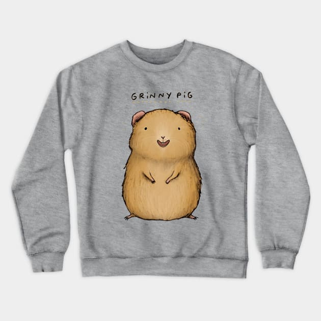 Grinny Pig Crewneck Sweatshirt by Sophie Corrigan